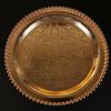 European Fruit Tray, Alloy Household Metal Round Shape High-Grade Relief Plate,Gold Snack Plate Home Table Decoration