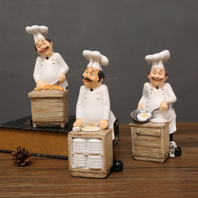 Chef Model Decoration Home Living Room Cake Shop Cafe Table Decoration