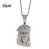 Fashion Hip Hop Diamond Portrait Pendant Necklace Men's Personality Sweater Chain Night Club Men