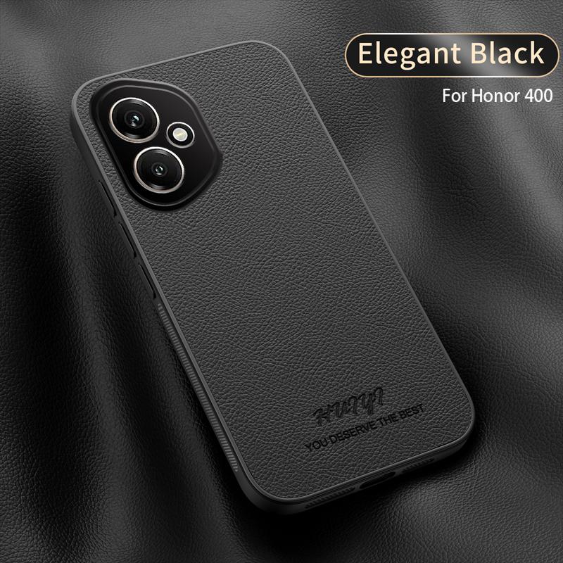 Magsafe Leather Case for Huawei Honor 400 5G Car Magnetic Holder Wireless Charging Silicone Hard Phone Cover Honor400 DNY-NX9