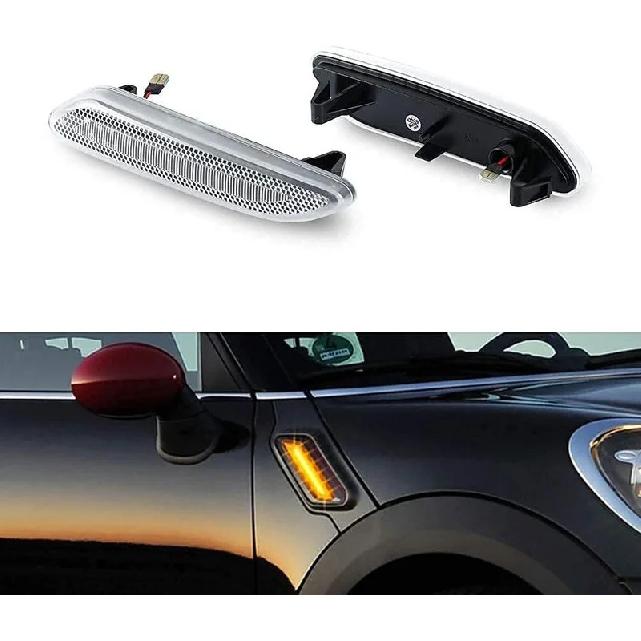 2pcs Clear Lens Side Indicator Repeater Light For Mini Countryman R60 Paceman R61 Car Lights Parts