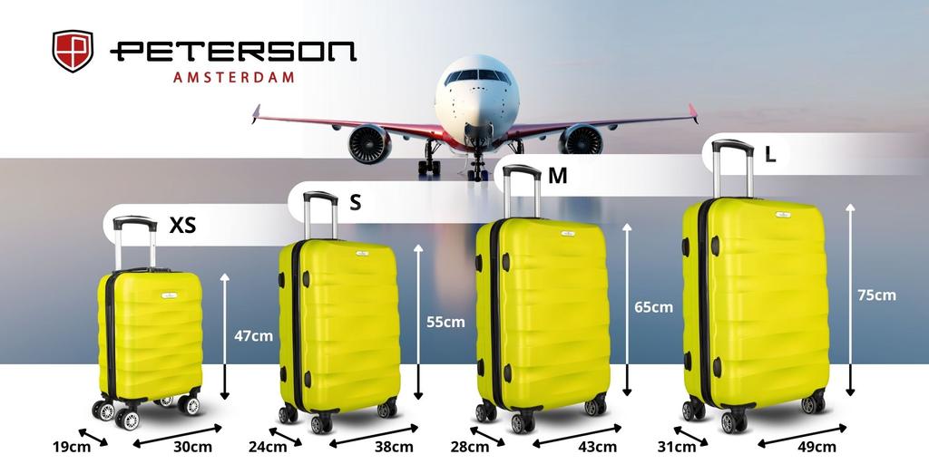 PTN 5806-W-S-6195 Yellow Suitcase