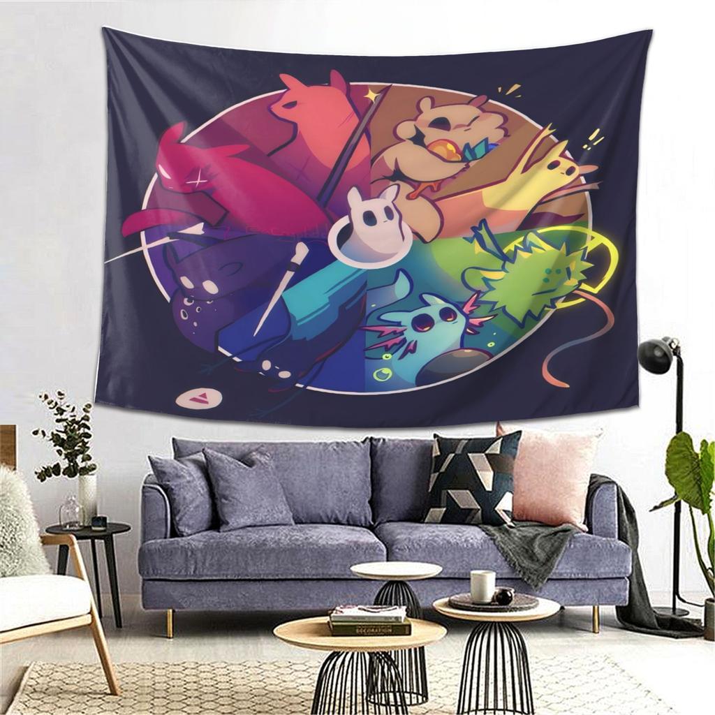 Colorful Animal Friends Tapestry Celebrating Unique Creatures with Vibrant Artworks Perfect for Home Decoration