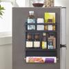 Fridge Magnetic Folding Carbon Steel Storage Rack with Wooden Rod, Size S