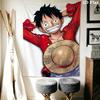 Monkey D Luffy Wandteppich Ästhetischer Wandbehang Bedruckte Stoffdecke Dekorative Wandteppiche für Schlafzimmer Wohnzimmer Heimdekoration