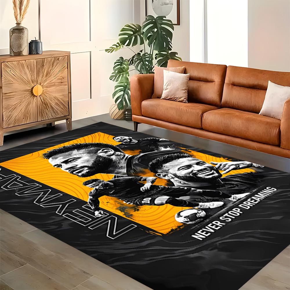 Neymar Brazil Celebration Rug for Living Rooms, Bedrooms, Home Décor, and As Gifts.