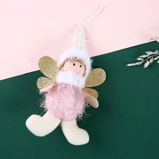 Weihnachtsengel-Puppe, hübscher Plüschhut, wiederverwendbar, Weihnachtsengel-Ornament, Weihnachtsparty-Mädchen-Ornament, Anhänger, Weihnachtsengel-Puppe