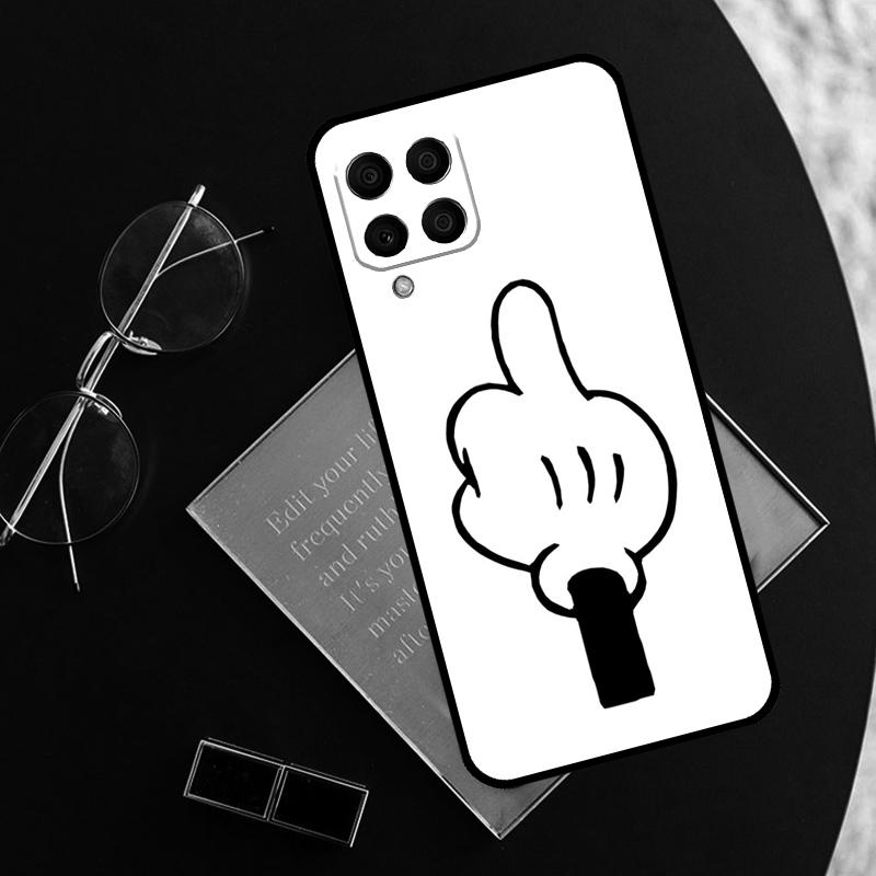 Cartoon Middle Finger For Samsung Galaxy M12 M13 M14 M15 M35 M55 M34 M54 M33 M53 M21 M31 M11 M32 M52 M06 M16 Case