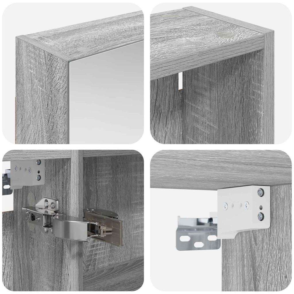Bathroom Cabinet Set 3 Pcs 130 X 14.5 X 70 Cm Engineered Wood