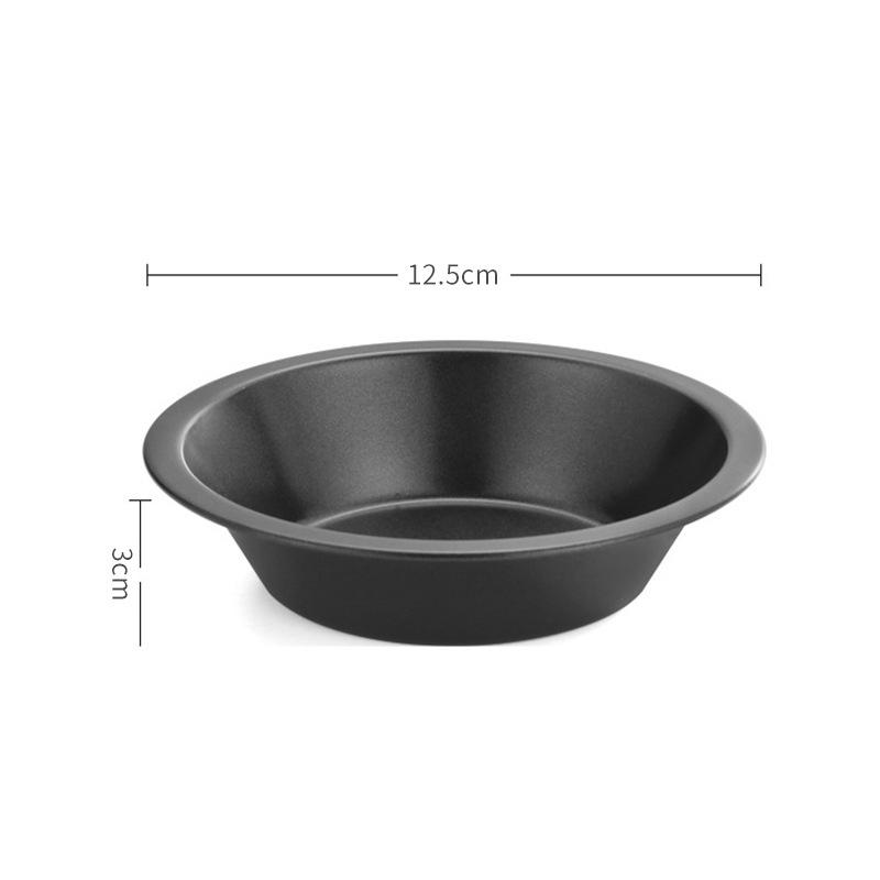10-Inch Round Non-Stick Carbon Steel Pizza Pan Set (Black)
