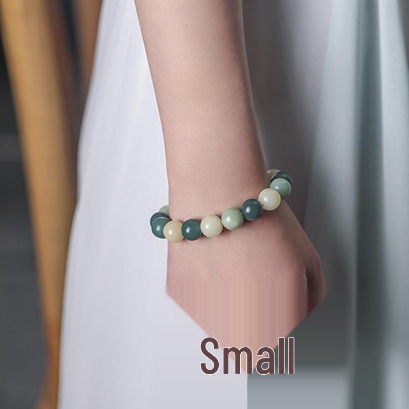 Handcrafted Ancient-Style Bodhi Root Multi-Treasure Bracelet in Caramel