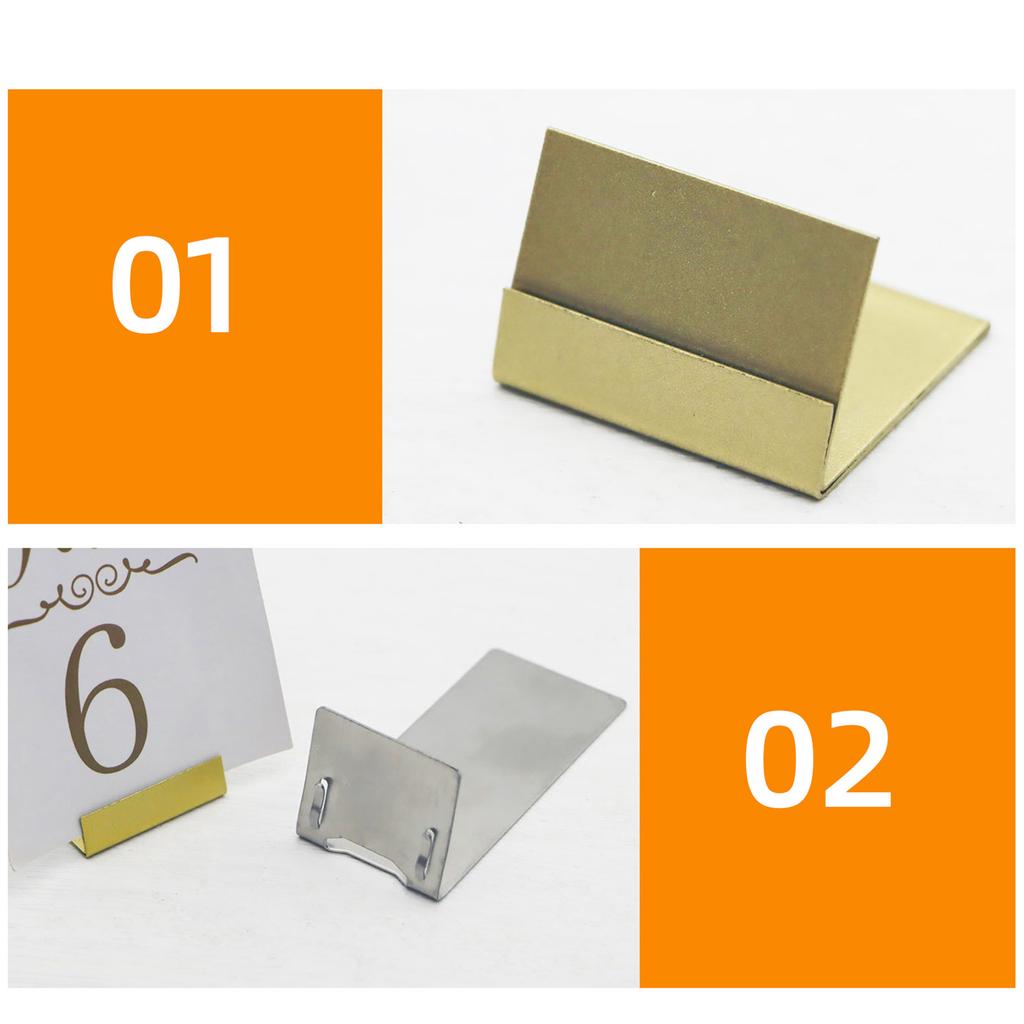 Pack Of 12 Place Card Stands Desktop Picture Holders Cellphone Display Rack Metal Restaurant Table Menu Holders