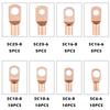 NEW 60pcs Car Copper Battery Cable Lugs Battery Wire Plugs Grommets Ring Terminal Connectors SC Terminals For Automotive Tool