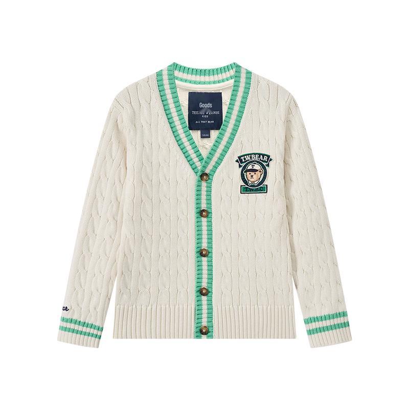 Teenie Weenie Kids' Unisex V-Neck Knit Cardigan Sweater