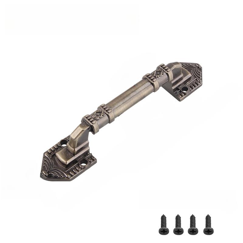 

European antique zinc alloy exposed drawer handle Cabinet wooden sliding door exposed handle classical 150 mm