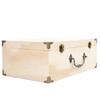 Unfinished Wood Keepsake Storage Box with Metal Latches and Handle DIY Craft Projects Jewelry Office Supplies Organization