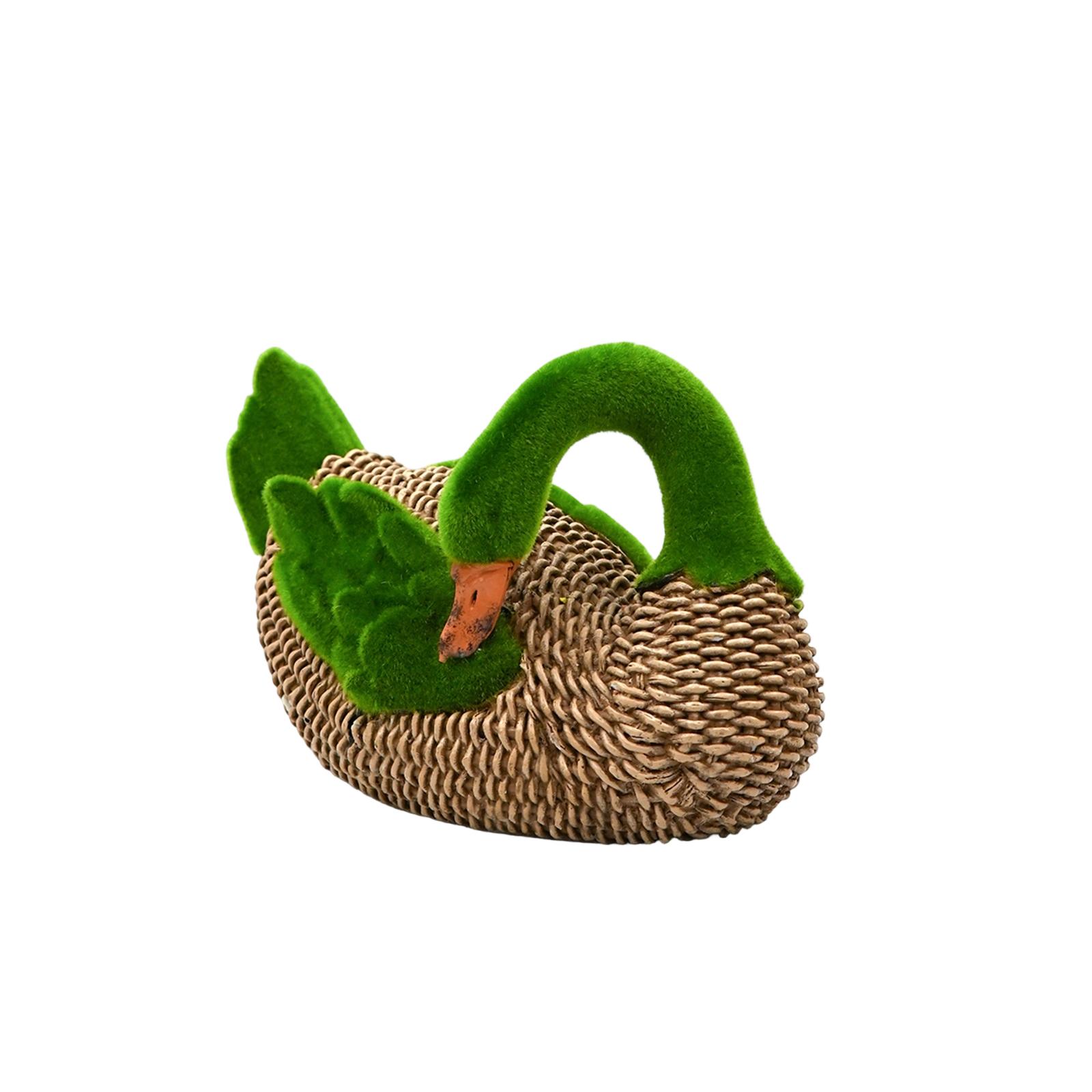 

Easter Flocked Patio/garden/balcony Faux Rattan Resin Decoration One Size