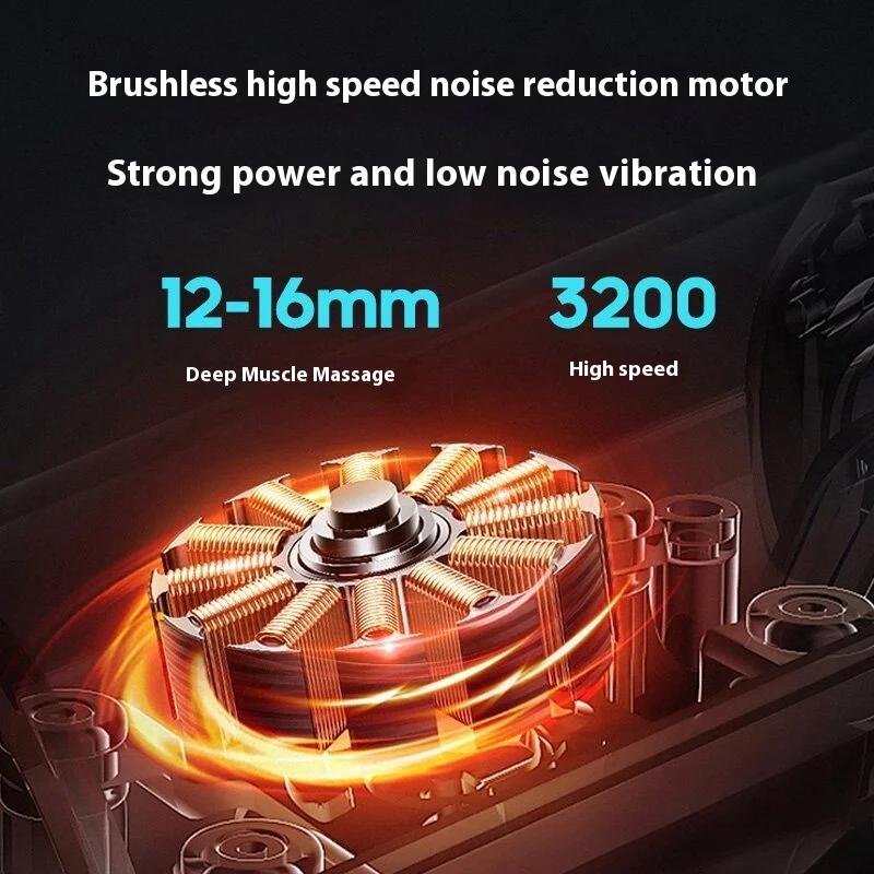 New Portable LCD Touch Household Electric Impact 99-gear Adjustment Massage Gun Muscle Relaxation Fascia Gun with 8 Massage Head