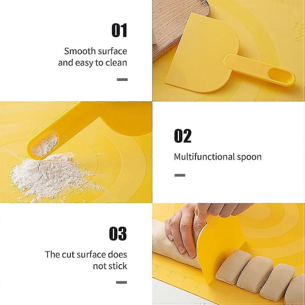 4 Pcs Dough Scraper Pizza Cutter Bench Scraper Multipurpose Food Scrappers Food-safe Plastic Dough Chopper Bowl Scraper Kitchen Tool For Baking (4 Col