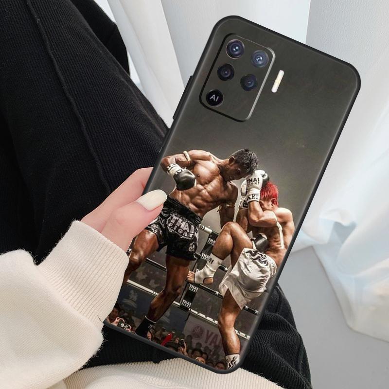 Muay Thai Kickboxing Fight Case For Oppo A96 A76 A16 A60 A98 A58 A78 A18 A38 A80 A40 A77 A57 A17 A74 A54 A94 A15 A5 Pro