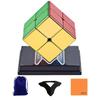 Cyclone Boys Metallic 2x2 Cube [Includes Pouch, Stand, and Cleaning Cloth] Cyclone Boys Metallic Cube, Metal-Plated, Stickerless (No Magnets)
