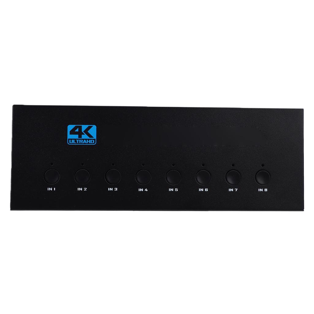 8X1 HD Multimedia Interface Switch Supports 4K 30Hz HDR HDCP 3D 1080P HD Switch Selector with Remote Control for TV PC