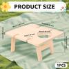 Foldable Bamboo Wine Table with 4 Glass Holder and 1 Bottle Slot Portable Outdoor Picnic Table for Camping Beach Party