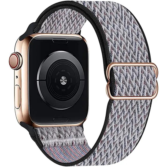 Adjustable Nylon Loop Strap For Apple Watch Series Ultra 11 10 9 8 7 46mm 45mm 41mm Fabric Strap For Iwatch 6 5 4 SE 44mm 40mm