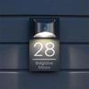 Solar-Powered Custom House Number Plaque with LED Lights