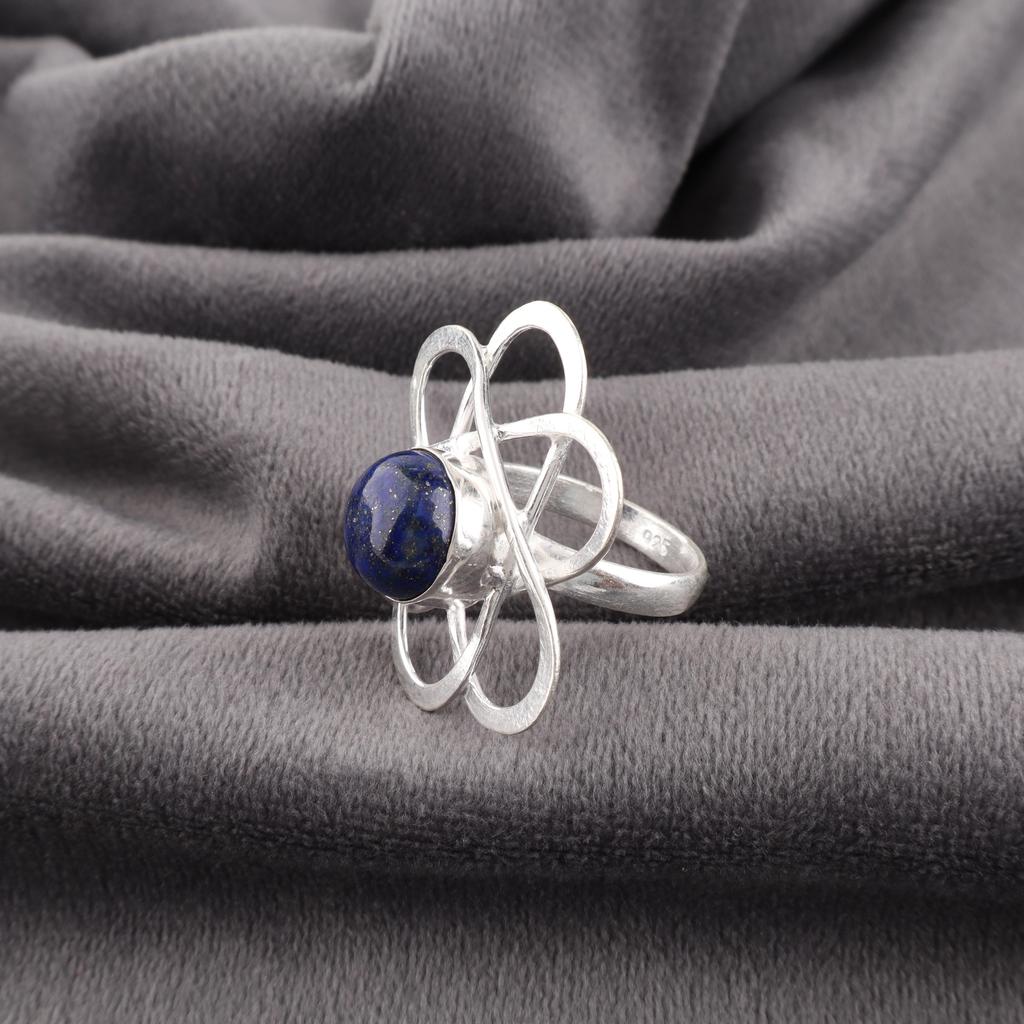 Lapis Lazuli Ring Handmade Jewelry, 925 Solid Sterling Silver Ring, Designer Gemstone Jewelry Ring, Gift For Mom