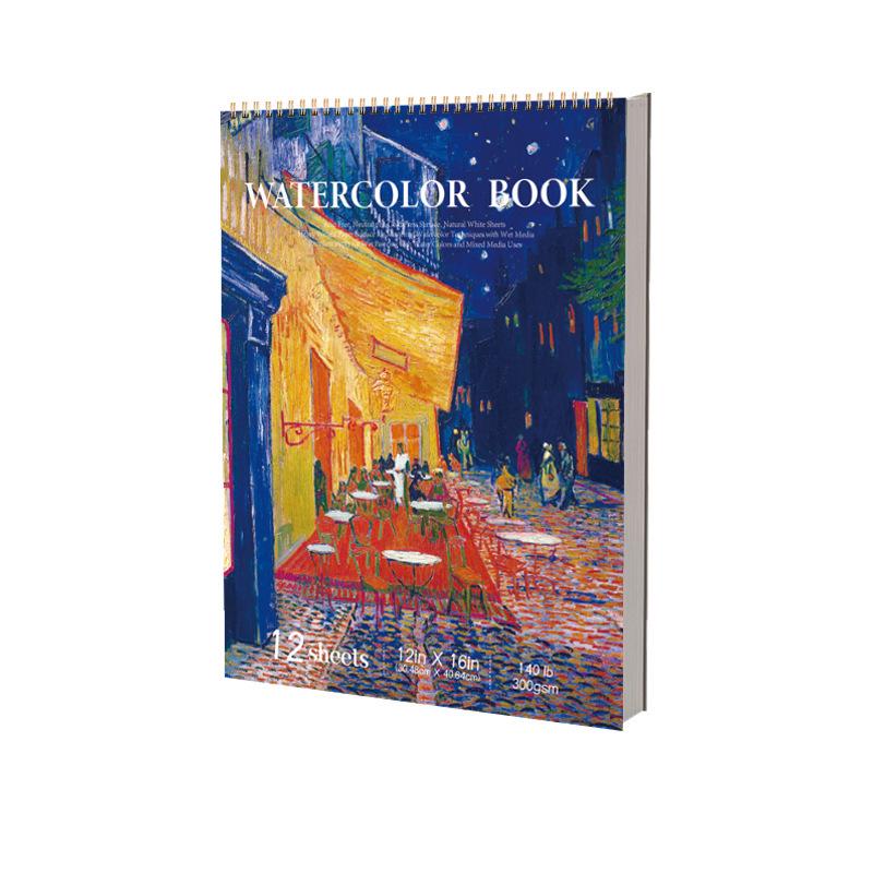 Van Gogh Starry Night Sketchbook: Art Student's Thick Drawing Book for Colored Pencils