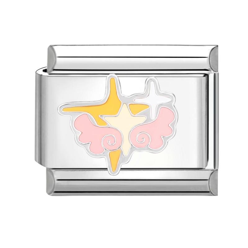 

Fashion Flowers Rose Star Umbrella Crown Beads fit 9mm Italian Charms Link Bracelet Stainless Steel DIY Making Gifts Wholesale