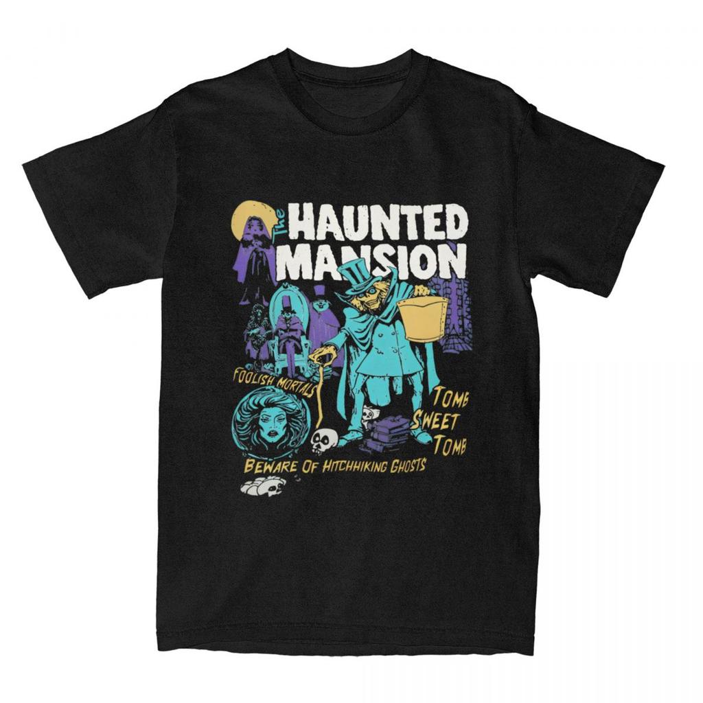 The Haunted Mansion Ghosts Halloween Spooky Month Spooky Season T Shirts for Men Women Cotton T-Shirts O Neck Tee Shirt