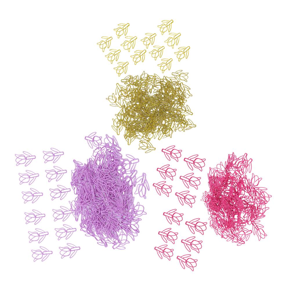 80Pcs Flower Shaped Paper Clips Bulk Mini Colored Bookmarks Clamp with Transparent Box School Suppli