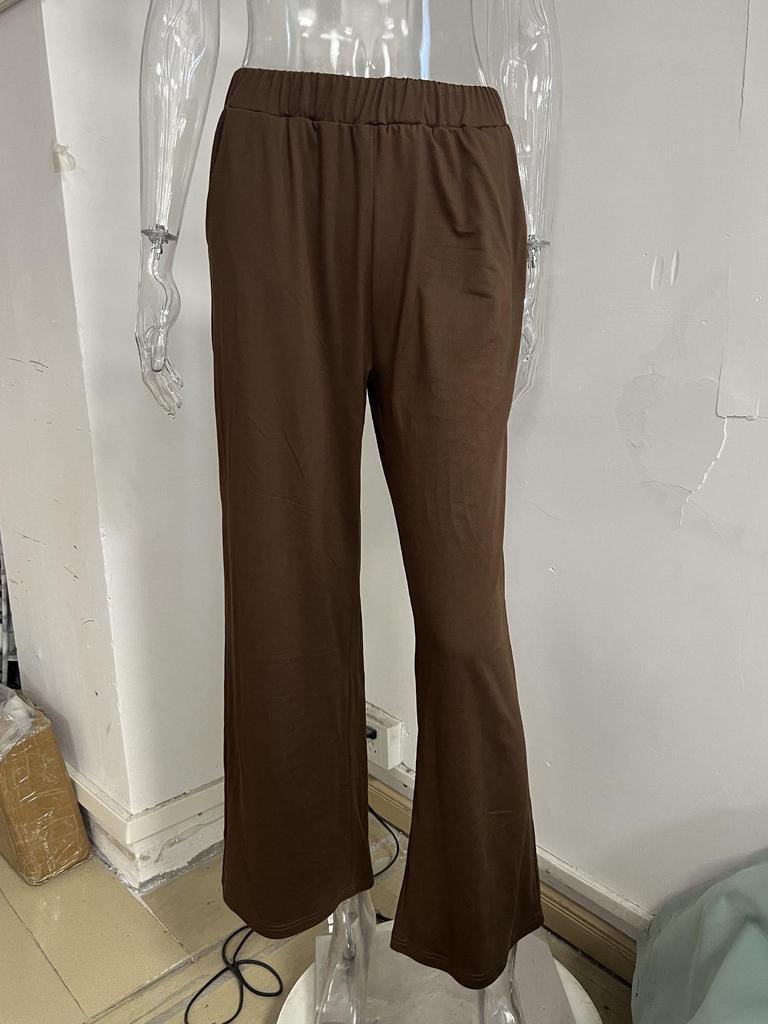 European-American Casual Autumn/Winter Solid Color Three-Piece Set: Long Pants, Long-Sleeved Cardigan, and Vest for Women