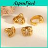 Modern Stainless Steel Jewelry Ring With Waterdrop Shape And Electroplated Finish For Women