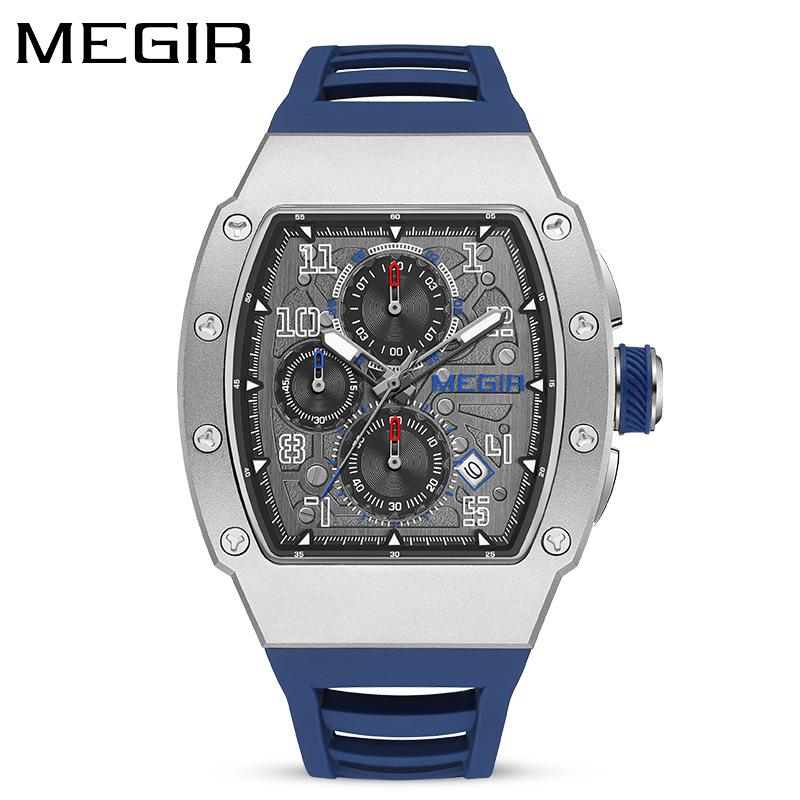 Men'S Multifunctional Luminous Sports Wine Barrel Waterproof 316 Stainless Steel Case 8411