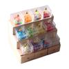 Miniature Supermarket Display Rack/Candy Container for Play House Mini Cabinet Dollhouse Accessory for Girls Pretend for