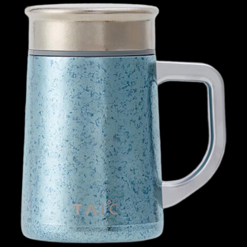 TAIC Pure Titanium Insulated Tea Infuser Mug with Handle