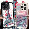 Phone Case for iPhone 17 Air 16E 15 16 Pro Max France Eiffel Tower Paris Cover 14 Plus 13 12 Mini Soft Shell Silicone Fundas