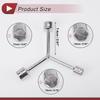 Motoforti Socket Wrench Spanner Socket Remover 7.4cm Carbon Steel Hexagon 8mm-19mm for Motorcycle Y Shaped 3 Way Wrench Sleeve