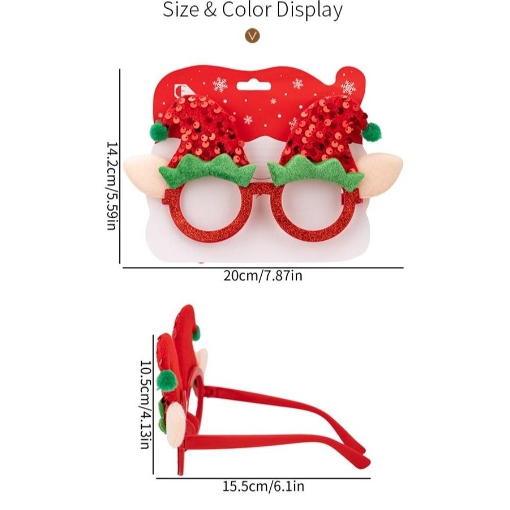 No Lens Party Glasses Elf Hat Design Photo Prop New Novelty Eyeglasses Cosplay Event