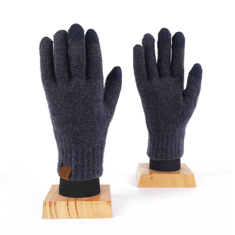 

Japanese Style Knitted Plaid Winter Gloves One Size