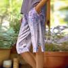 Lockere Kniebundshorts mit Blumenmuster und Seitentaschen für Damen Leichte lässige Sommerkleidung