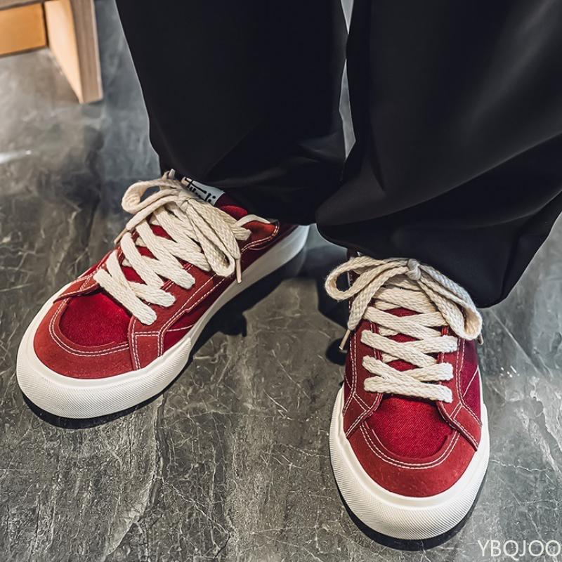 Fashion Spring Autumn New Student Low Cut Simple Comfortable Breathable Canvas Shoes for Men Versatile Flat Casual Board Shoes