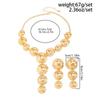 Metal Necklace Earrings Set Luxury Exaggerated Geometric Jewelry Set  Girls