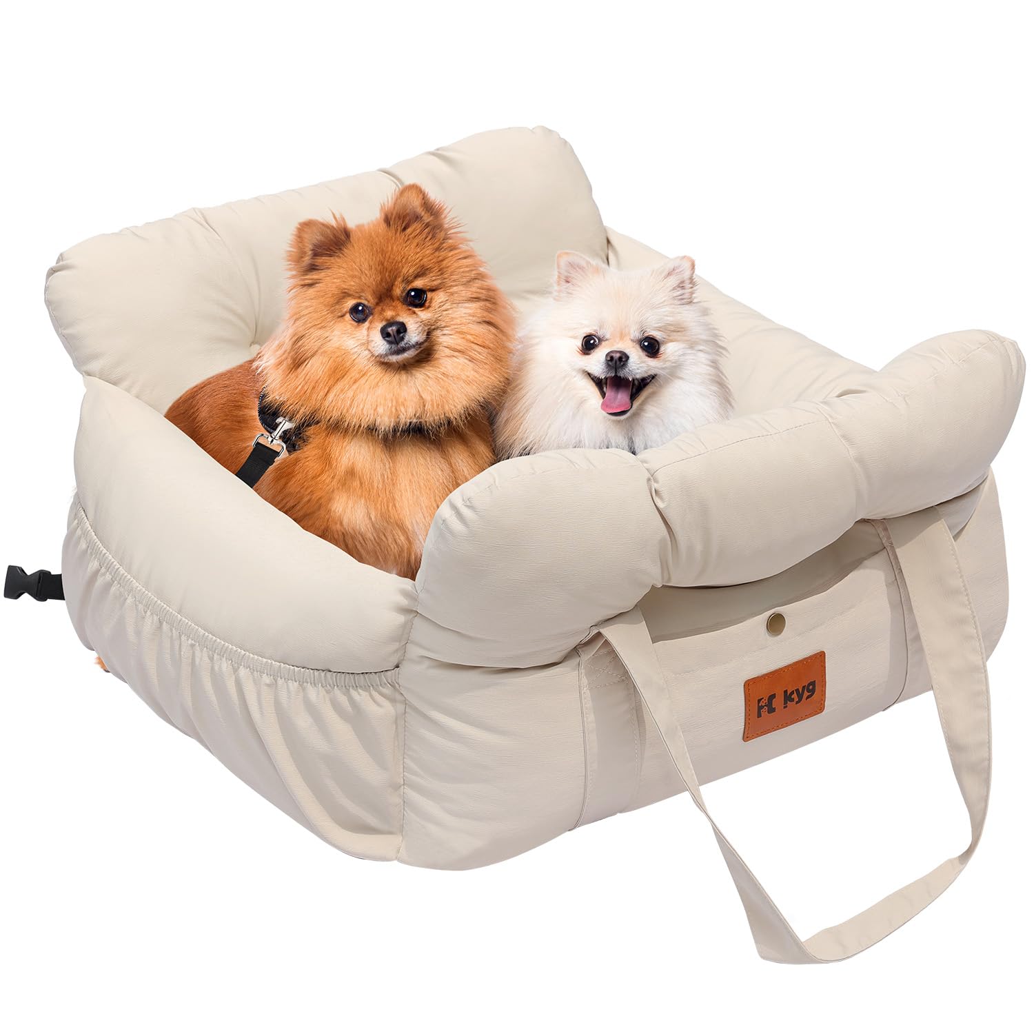 

KYG Dog Carrier Pet Carrier with Pet Sofa for Small to Medium Car Passenger Rear Large 10KG Bed, Anti-Escape Leash, Dogs, Accessories, Seat, Seat, слоновая кость