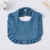 Ruffle Baby Drool Bibs: Pure Cotton Printed Lace Bibs