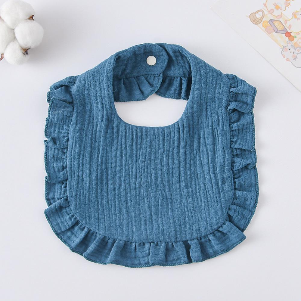 Ruffle Baby Drool Bibs: Pure Cotton Printed Lace Bibs