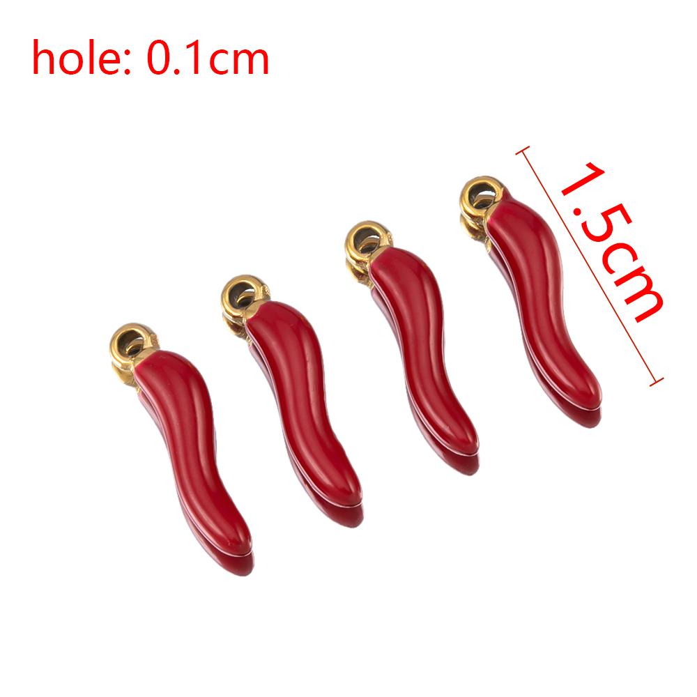 2pcs 5pcs Stainless Steel Pepper Charms With Natural Stone Chili Earrings Pendant for Necklaces DIY Jewelry Making Supplies Bulk